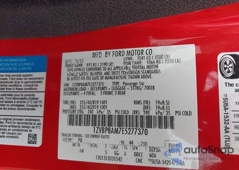 2014 Ford Mustang V6 from USA, damaged, VIN 1ZVBP8AM7E5277370